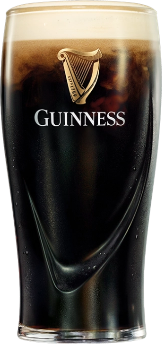 Un verre de Guinness avec sa mousse crémeuse